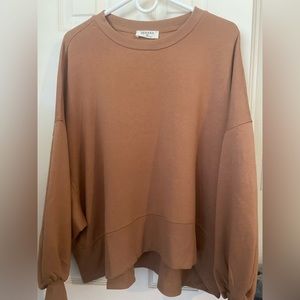 Zenana Balloon Sleeve Sweatshirt